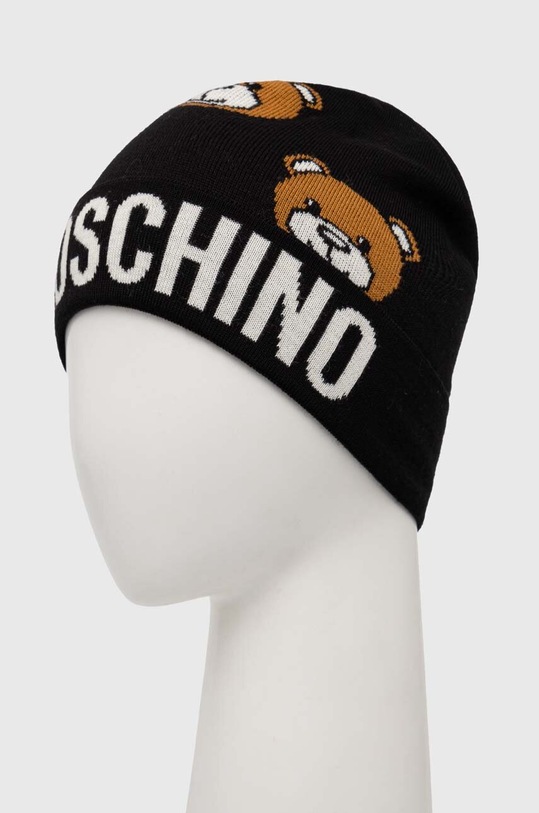 Moschino caciula de lana M3183.65433 negru AW24