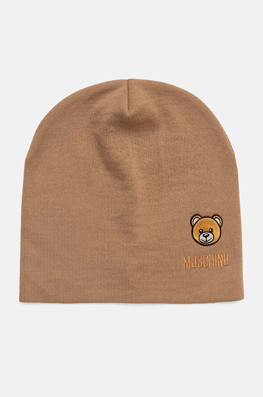 Moschino czapka wełniana wełna beżowy M3140.65161