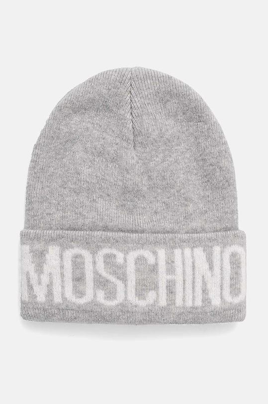 Moschino czapka z domieszką wełny z domieszką wełny szary M5672.60102