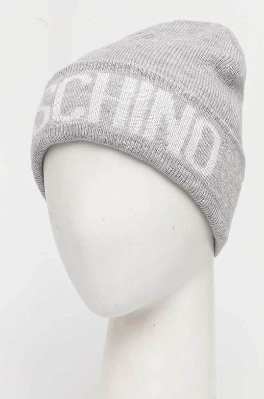 Akcesoria Moschino czapka z domieszką wełny M5672.60102 szary