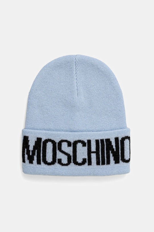 Шапка с вълна Moschino с вълна син M5672.60102