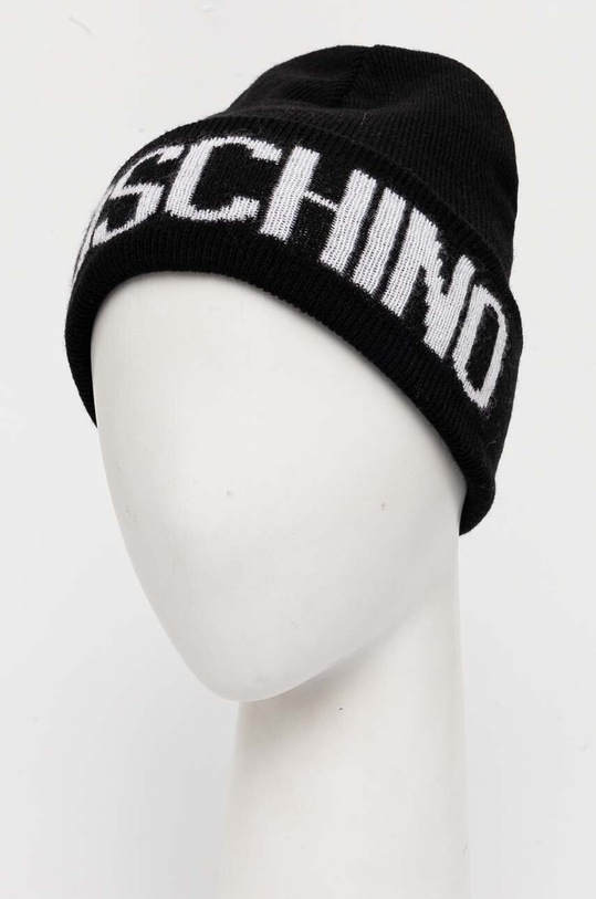 Akcesoria Moschino czapka z domieszką wełny M5672.60102 czarny