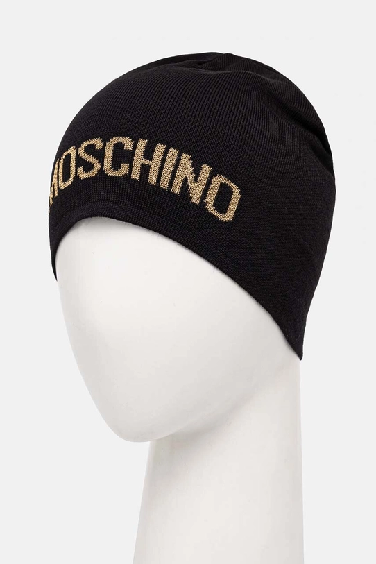 Moschino czapka z domieszką wełny M3132.65294 czarny AW24