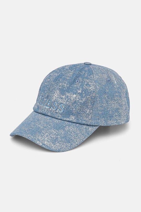 Шапка с козирка Guess щампа син AW5158.COT03