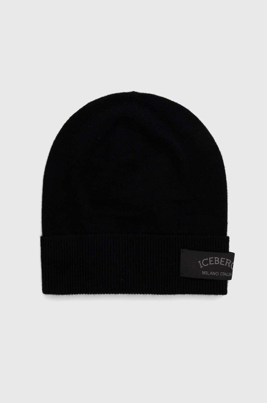 Iceberg czapka wełniana 3042.9003 czarny AW24