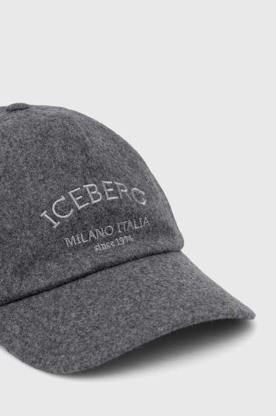 Iceberg czapka z daszkiem wełniana 7103.6948 szary AW24