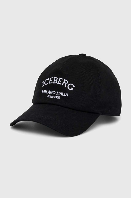 Iceberg czapka z daszkiem aplikacja czarny 7104.6950