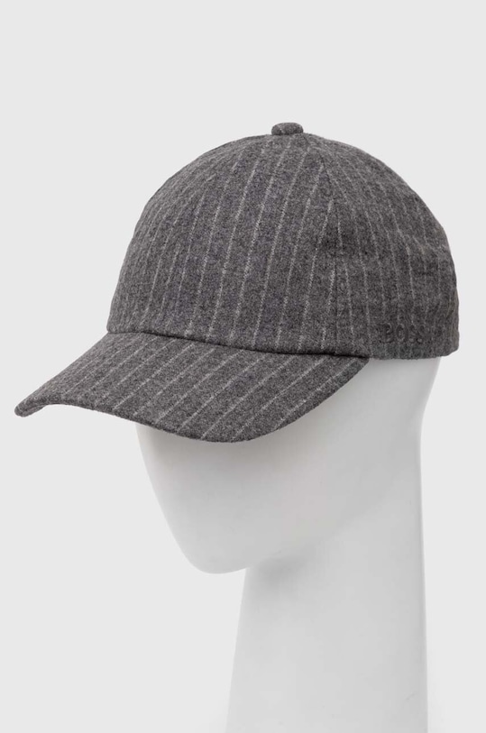 BOSS șapcă de lana lana gri 50519017