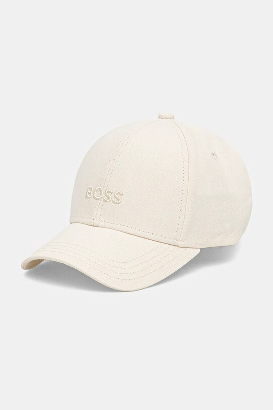 Bavlněná baseballová čepice BOSS Ari bavlna béžová 50519889