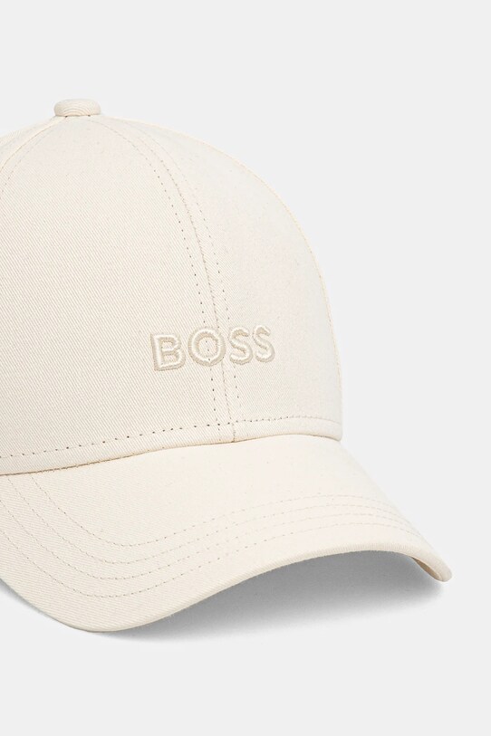 Bavlněná baseballová čepice BOSS Ari 50519889 béžová SS25