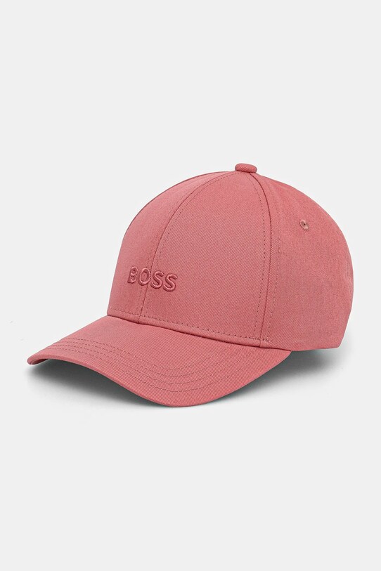 Хлопковая кепка BOSS аппликация розовый 50519889