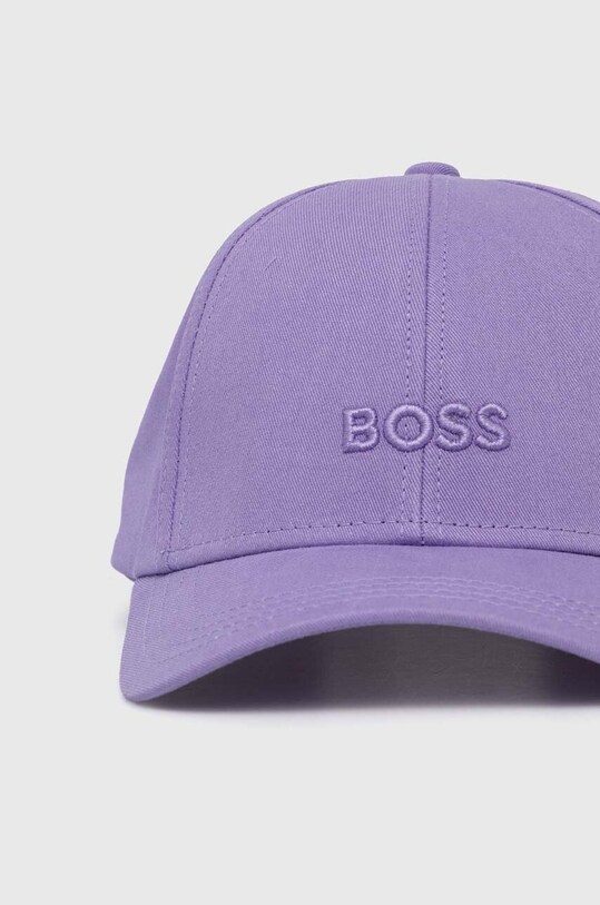Βαμβακερό καπέλο του μπέιζμπολ BOSS 50519889 μωβ SS25