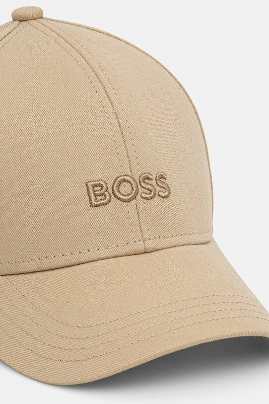 Bavlněná baseballová čepice BOSS 50519889 béžová SS25