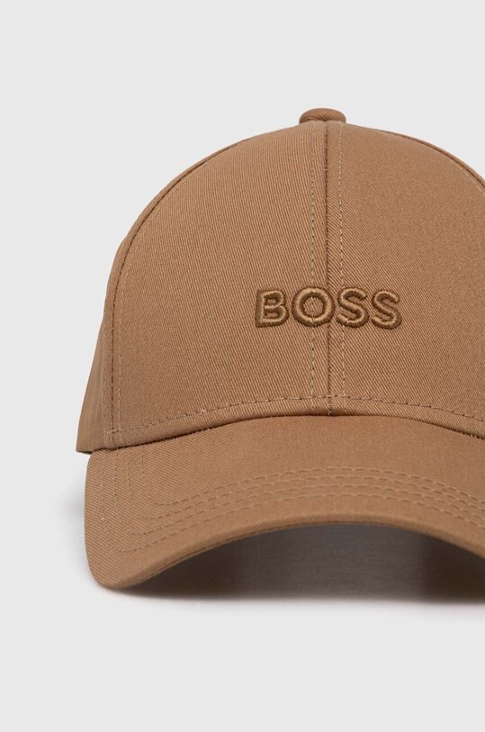 Бавовняна бейсболка BOSS 50519889 бежевий SS25