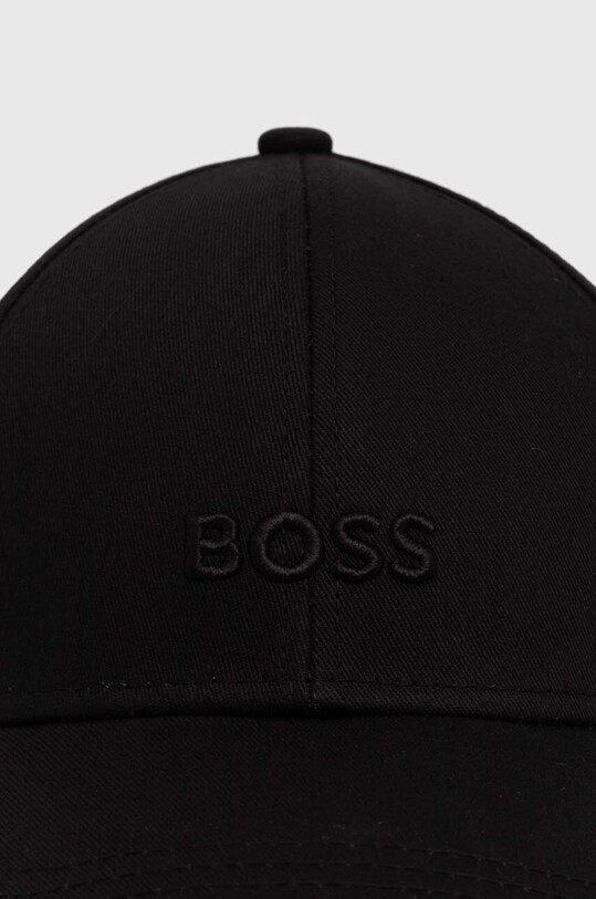 Бавовняна бейсболка BOSS 50519889 чорний SS25