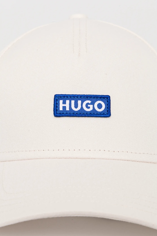 Akcesoria HUGO Blue czapka z daszkiem bawełniana Alyce 50522023 biały