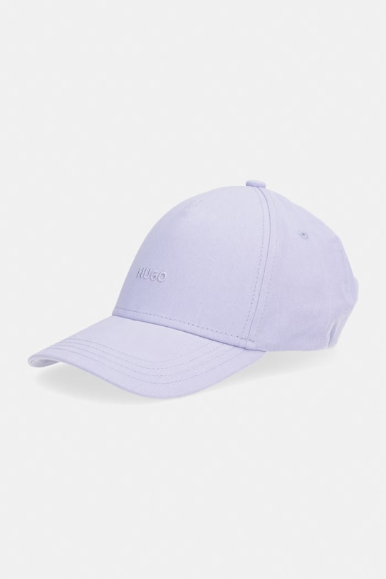 Bavlněná baseballová čepice HUGO Cara bavlna fialová 50519255