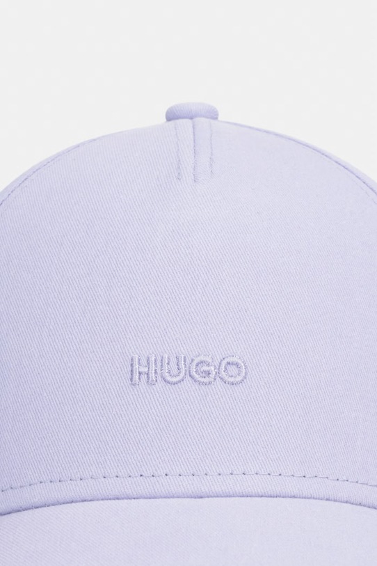Bavlněná baseballová čepice HUGO Cara 50519255 fialová SS26
