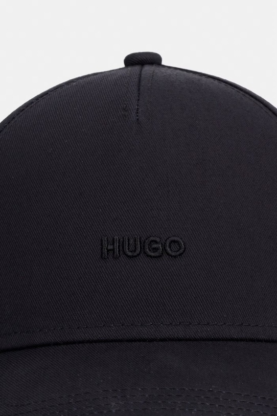 HUGO czapka z daszkiem bawełniana Cara 50519255 czarny SS26
