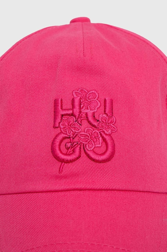 Βαμβακερό καπέλο του μπέιζμπολ HUGO 50519271 ροζ AW24