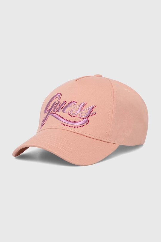 Бавовняна бейсболка Guess CLAUDIE аплікація рожевий W4YZ00.WEGD0