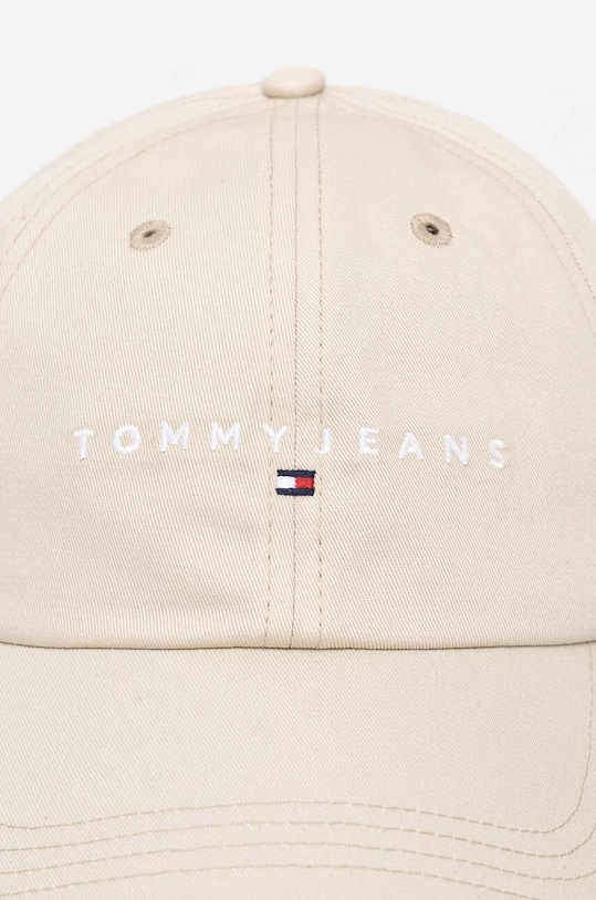 Tommy Jeans șapcă de baseball din bumbac AW0AW16868 bej SS26