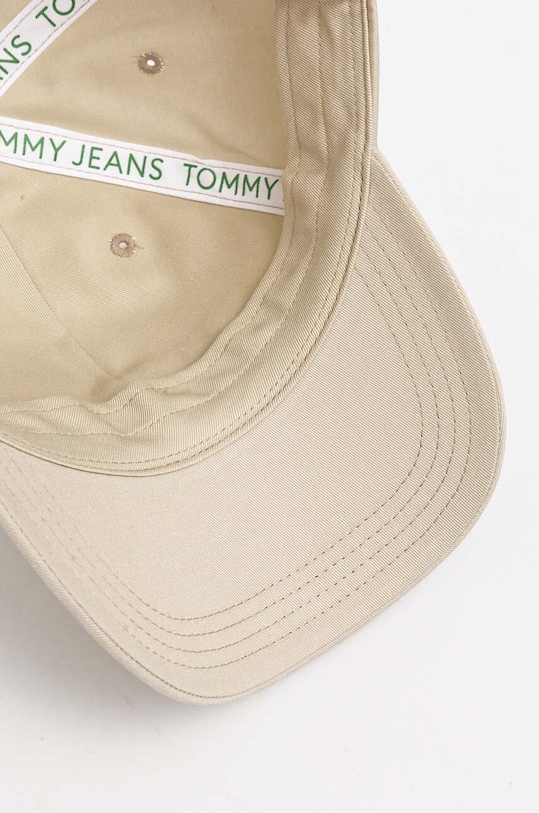 Tommy Jeans șapcă de baseball din bumbac bej AW0AW16868