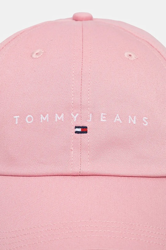 Tommy Jeans șapcă de baseball din bumbac AW0AW16868 roz SS25