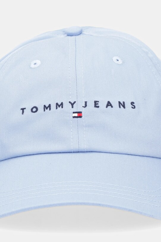 Tommy Jeans czapka z daszkiem bawełniana AW0AW16868 niebieski SS25