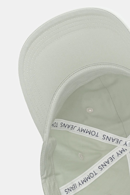 Bavlněná baseballová čepice Tommy Jeans zelená AW0AW16868