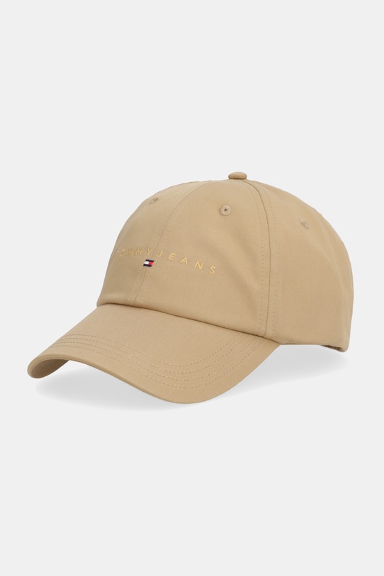Tommy Jeans czapka z daszkiem bawełniana beżowy AW0AW16868