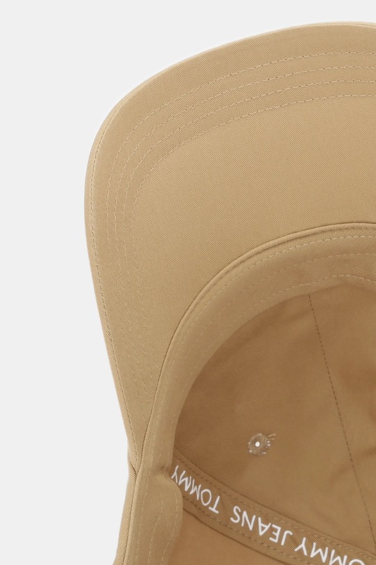 Tommy Jeans czapka z daszkiem bawełniana beżowy AW0AW16868
