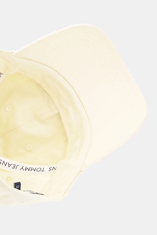 Tommy Jeans șapcă de baseball din bumbac galben AW0AW16868