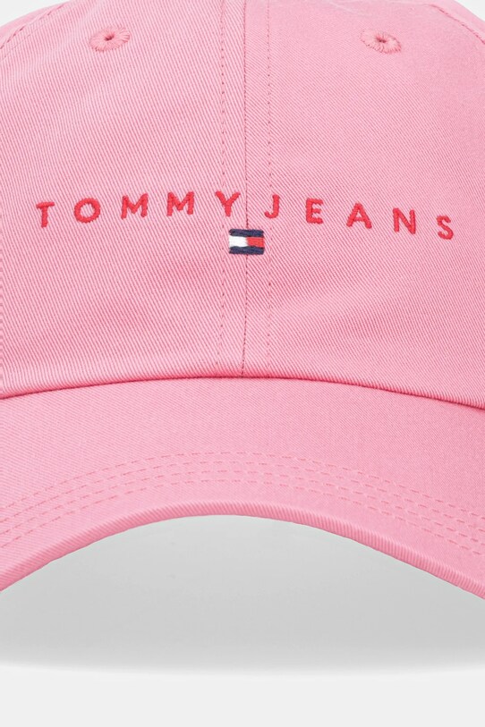 Tommy Jeans czapka z daszkiem bawełniana AW0AW16868 różowy SS25