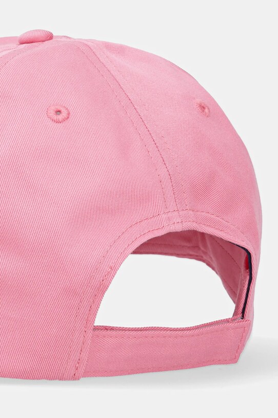 Akcesoria Tommy Jeans czapka z daszkiem bawełniana AW0AW16868 różowy
