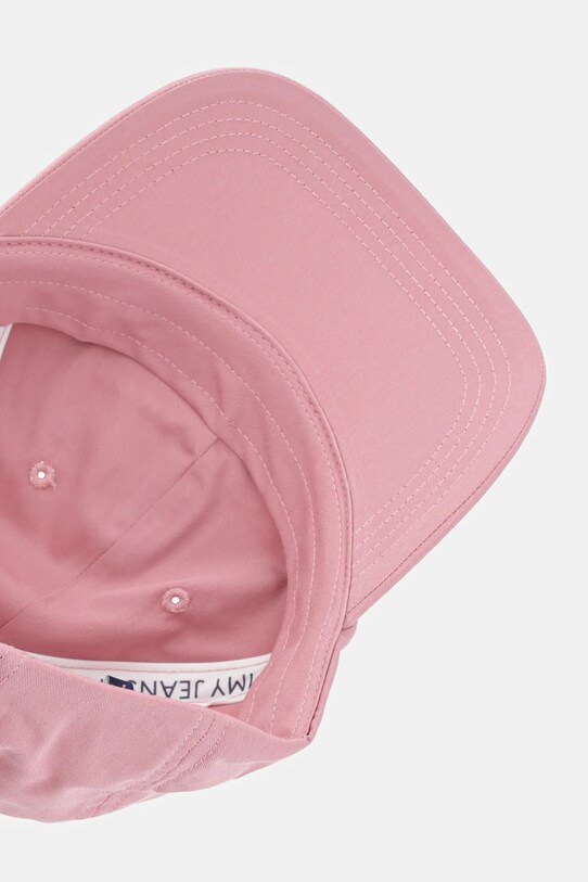 Tommy Jeans czapka z daszkiem bawełniana różowy AW0AW16868
