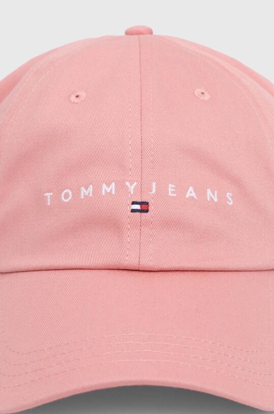 Аксесуари Бавовняна бейсболка Tommy Jeans AW0AW16868 рожевий