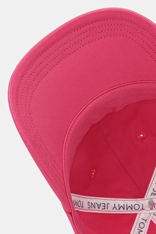 Bavlněná baseballová čepice Tommy Jeans růžová AW0AW16868