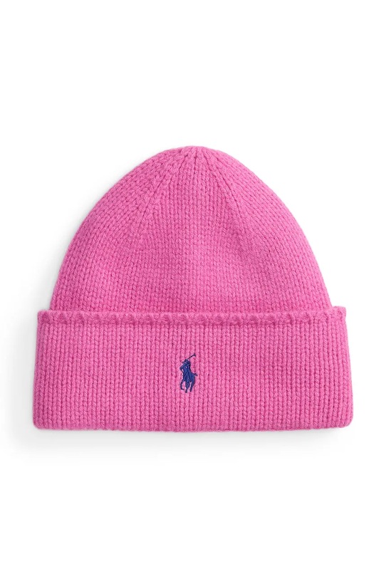 Vlněná čepice Polo Ralph Lauren vlna růžová 455954355
