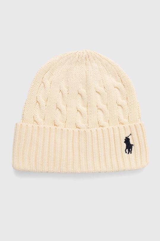 Bavlněná čepice Polo Ralph Lauren bavlna béžová 455954637