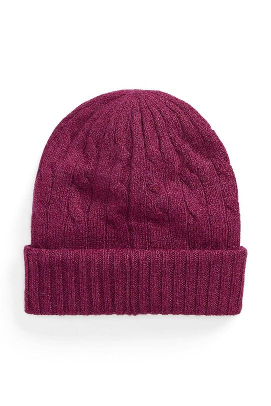 Vlnená čiapka Polo Ralph Lauren 455956315 fialová AW24