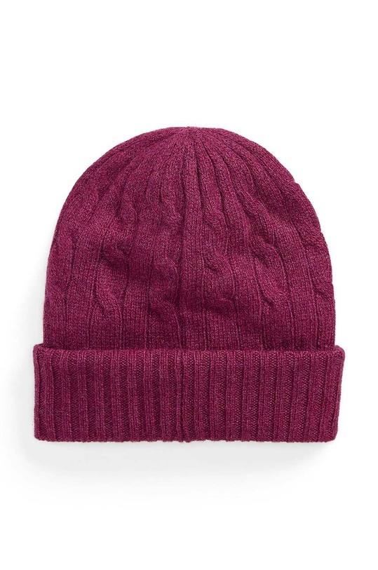 Polo Ralph Lauren czapka wełniana 455956315 fioletowy AW24