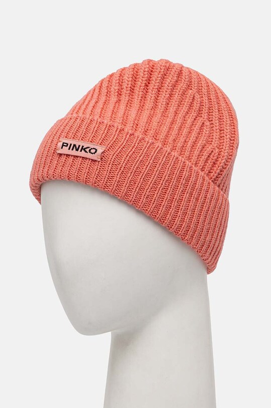 Vlnená čiapka Pinko 104489.A1CH oranžová AW24