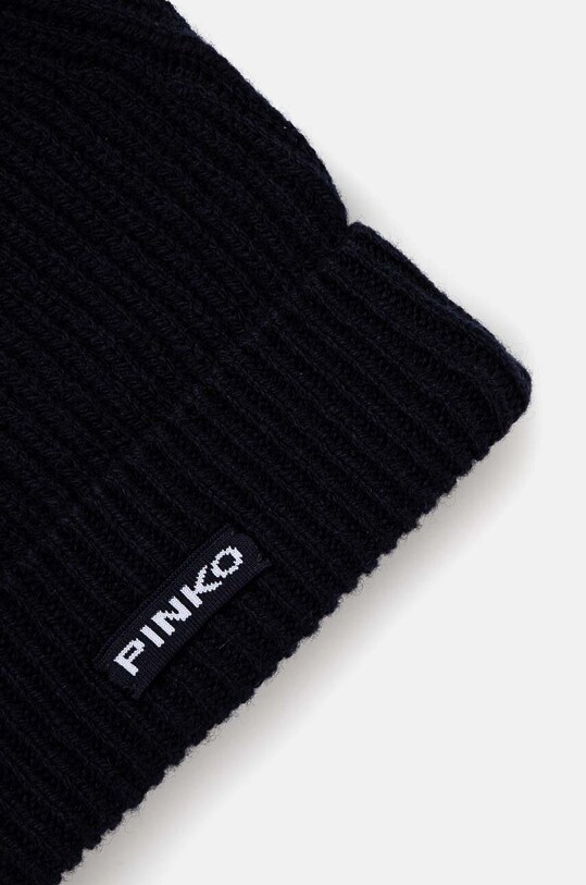 Akcesoria Pinko czapka wełniana 104489.A1CH granatowy