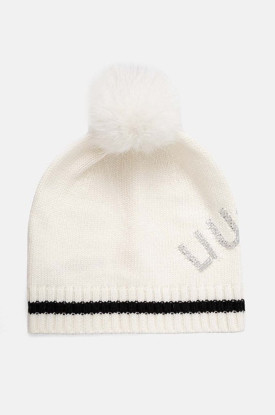 Liu Jo czapka z domieszką wełny z domieszką wełny biały TF4295.MS55L