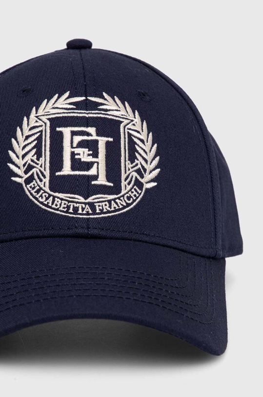 Elisabetta Franchi czapka z daszkiem bawełniana CL01F46E2 granatowy AW24