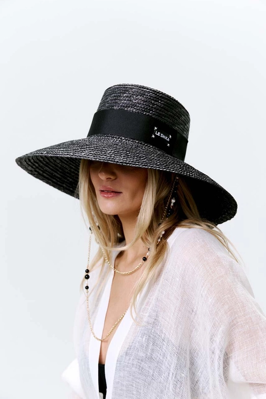 Шляпа LE SH KA headwear Black Straw Veil остальные чёрный BLackStrawVeil