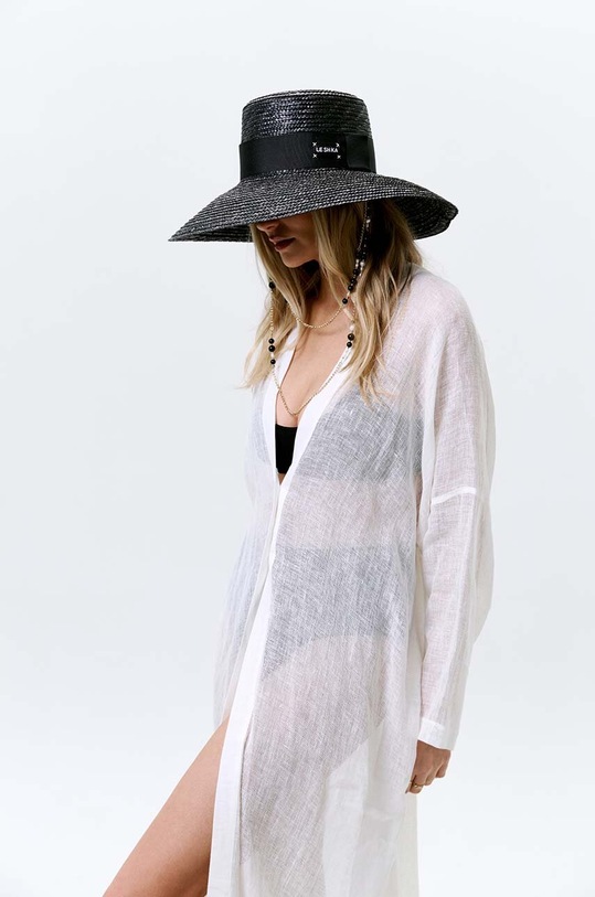 Αξεσουάρ Καπέλο LE SH KA headwear Black Straw Veil BLackStrawVeil μαύρο