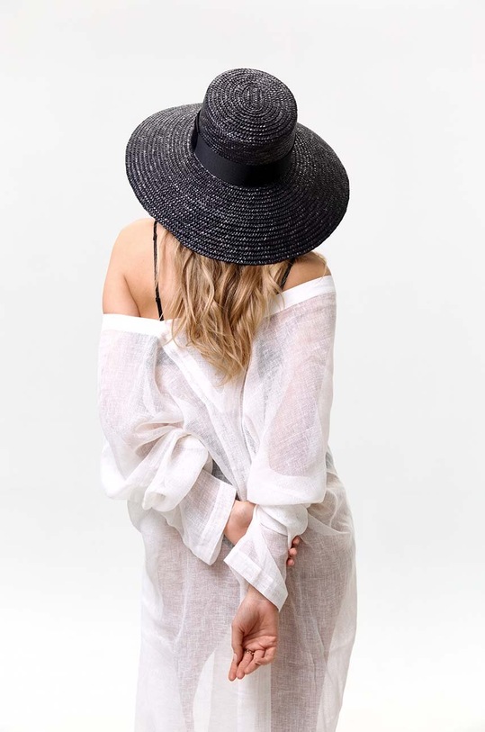 Καπέλο LE SH KA headwear Black Straw Veil μαύρο BLackStrawVeil