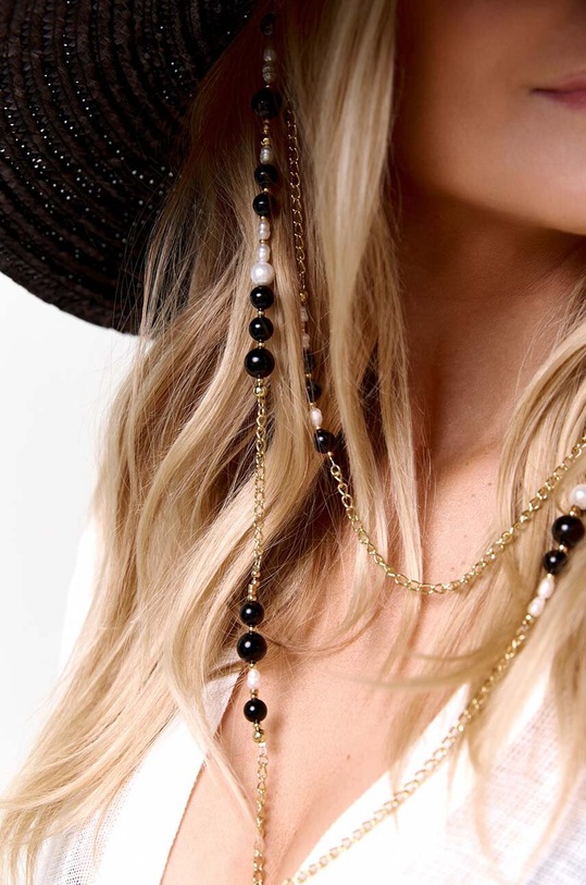 Καπέλο LE SH KA headwear Black Straw Veil BLackStrawVeil μαύρο